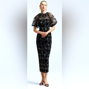 Lela Rose CORDED ROSE TULLE NAOMI DRESS